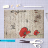 Papier Mousseline Poppy vintage (Artisanat)