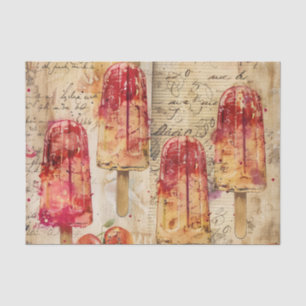Papier Mousseline Popsicle leurres thème découpage