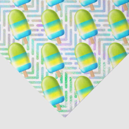Papier Mousseline Popsicles verts (Détail)