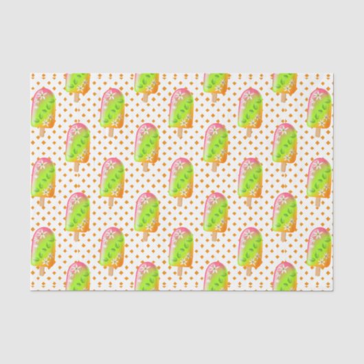 Papier Mousseline Popsicles verts 3 (Recto)
