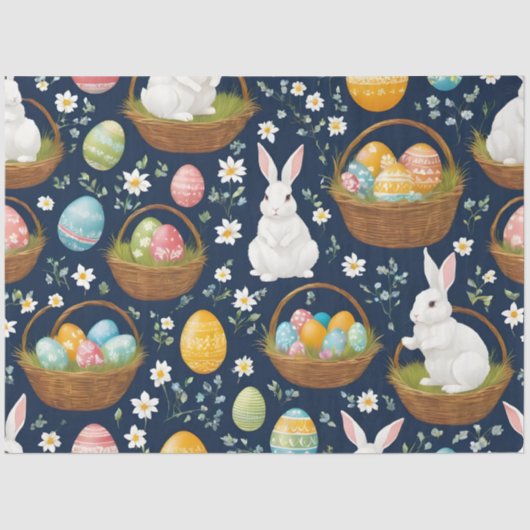 Papier Mousseline Populaire Bunny Happy Easter Collection (Recto)