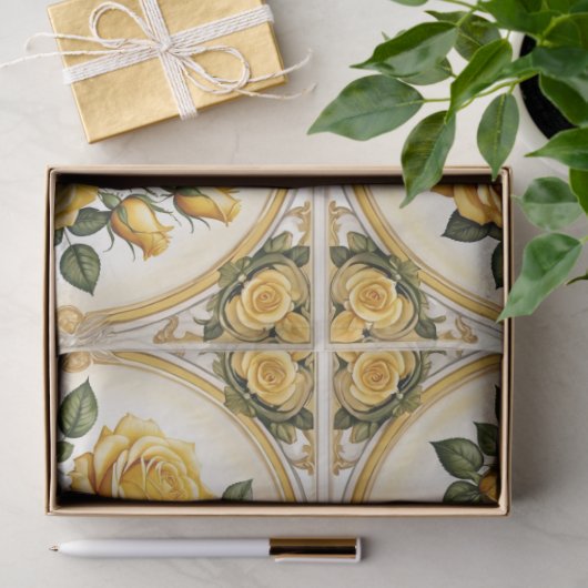 Papier Mousseline Populaire Rose Jaune belle collection (Cadeau)