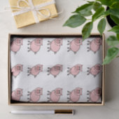Papier Mousseline Porc rose (Cadeau)