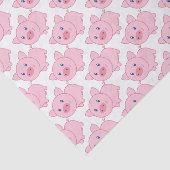 Papier Mousseline Porcs roses (Détail)