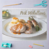 Papier Mousseline Pork medallions tenderloin with potatoes and beans (Artisanat)