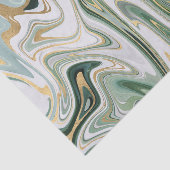 Papier Mousseline Porte vert et or/marbre 3 (Détail)
