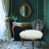 Papier Mousseline Portrait Art Edwardian Era Emerald Green