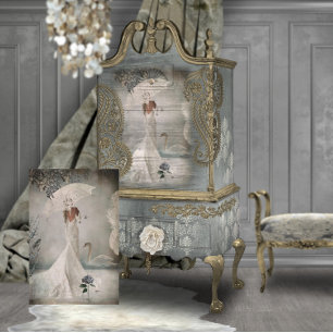Papier Mousseline Portrait artistique de mariage au lac des cygnes b