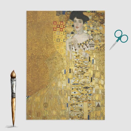 Papier Mousseline Portrait d'Adele Bloch-Bauer par Gustav Klimt