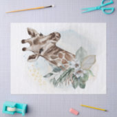 Papier Mousseline Portrait d'aquarelle Giraffe (Artisanat)