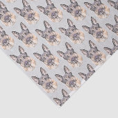 Papier Mousseline Portrait de berger allemand noir et tan (Détail)