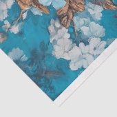 Papier Mousseline Portrait de caniche bleu Hydrangea Découpage (Détail)