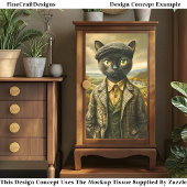 Papier Mousseline Portrait De Chat Agricole En Campagne CM2 Découpag