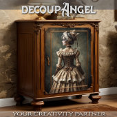 Papier Mousseline Portrait de Dame à l'époque antique - Découpage -