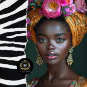 Papier Mousseline Portrait de déesse de la Couronne rose florale