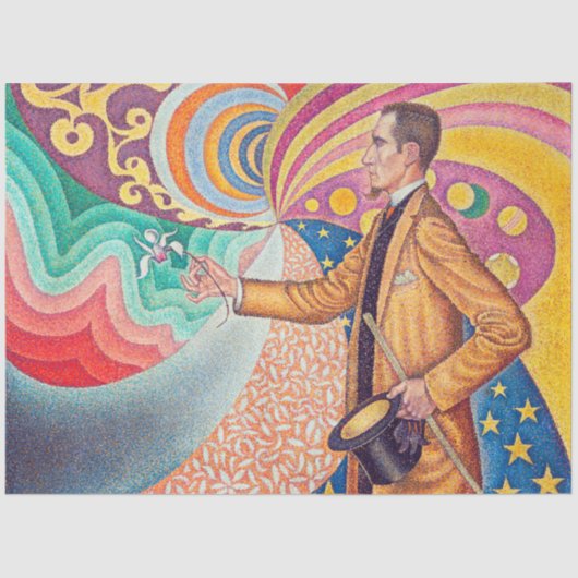 Papier Mousseline Portrait de Felix Feneon, Signac (Recto)