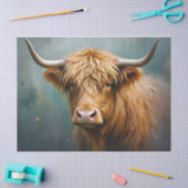 Papier Mousseline Portrait de Highland Cow (Artisanat)