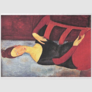 Papier Mousseline Portrait de la femme de l'artiste, Modigliani