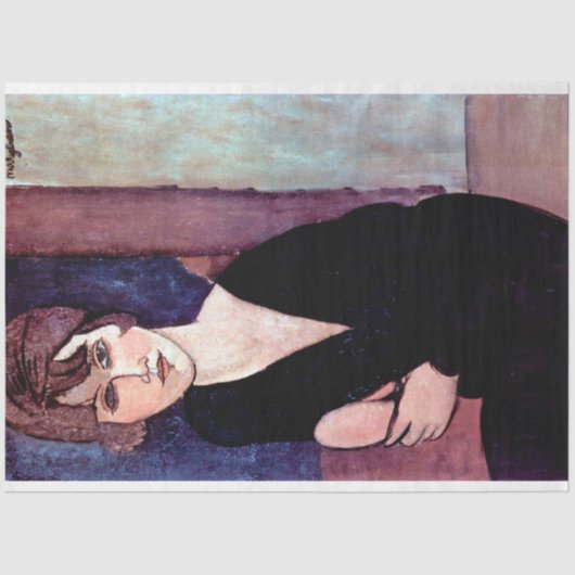 Papier Mousseline Portrait de la femme, Modigliani (Recto)