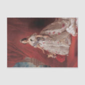 Papier Mousseline Portrait de la reine Isabella II Espagne, hiver (Recto)