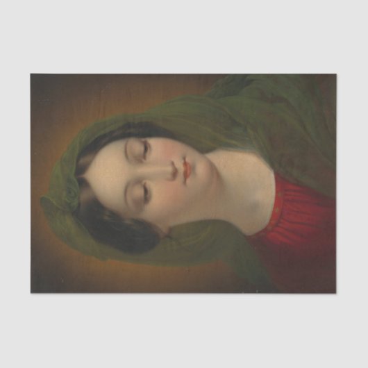 Papier Mousseline Portrait de la Vierge par Mihael Stroj (Recto)