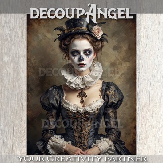 Papier Mousseline Portrait de l'actrice de théâtre historique #1Déco