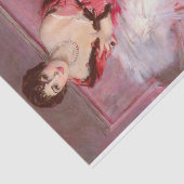 Papier Mousseline Portrait de Madame Juillard En Rouge par Boldini (Détail)