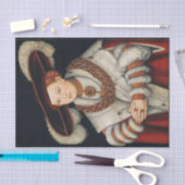 Papier Mousseline Portrait de Magdalena de Saxe par Lucas Cranach (Artisanat)