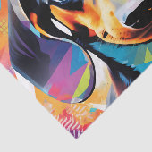 Papier Mousseline Portrait de mignon dachshund géométrique (Détail)