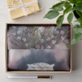 Papier Mousseline Portrait de nuit Floral de la Chouette blanche (Cadeau)