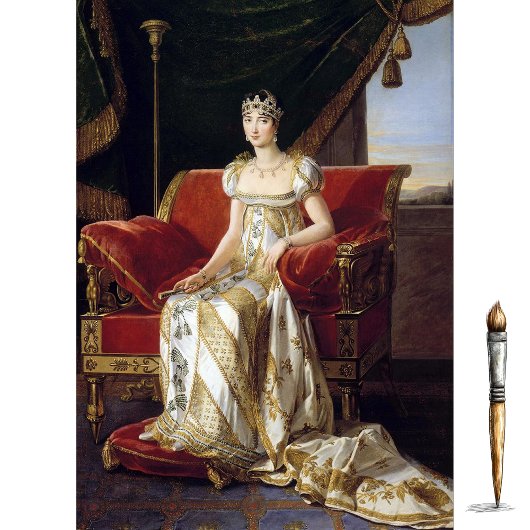 Papier Mousseline Portrait de Pauline Bonaparte, Princesse Borghèse