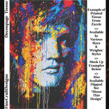 Portrait découpage éclaboussé de peinture Rock & R