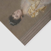 Papier Mousseline Portrait d'Elegant Woman avec Papillon Spaniel (Détail)