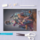 Papier Mousseline Portrait d'Halloween, un monstre et sa mariée (Artisanat)