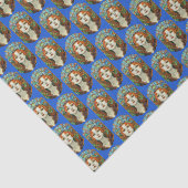 Papier Mousseline Portrait d'une belle femme en verre tendu (Détail)