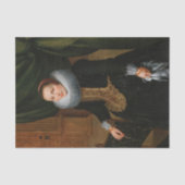 Papier Mousseline Portrait d'une dame élégante, debout par une chais (Recto)