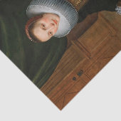 Papier Mousseline Portrait d'une dame élégante, debout par une chais (Détail)