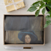 Papier Mousseline Portrait d'une dame en bleu (Raimundo de Madrazo) (Cadeau)