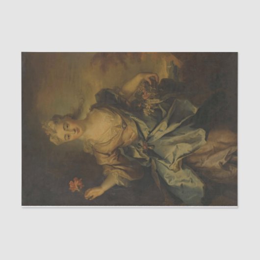 Papier Mousseline Portrait d'une dame par Nicolas de Largilliere (Recto)