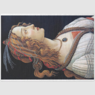 Papier Mousseline Portrait d'une dame, Sandro Botticelli