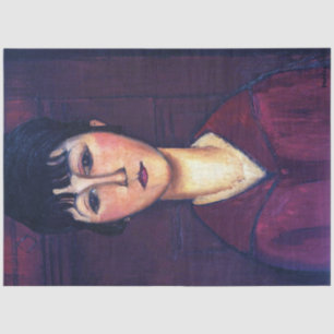 Papier Mousseline Portrait d'une jeune femme, Modigliani