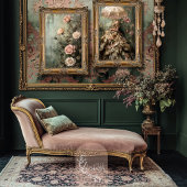 Papier Mousseline Portrait & Fleurs de Romance Rococo Rose