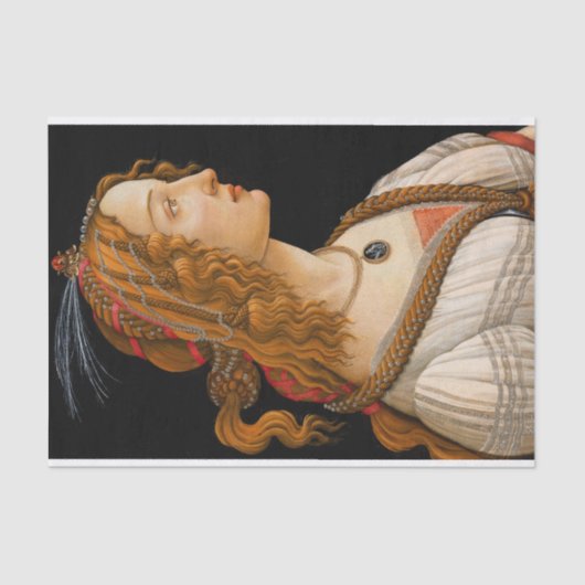 Papier Mousseline Portrait idéalisé d'une dame par Sandro Botticelli (Recto)