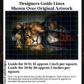 Papier Mousseline Portrait Lion Steampunk Victorian CH9 Découpage