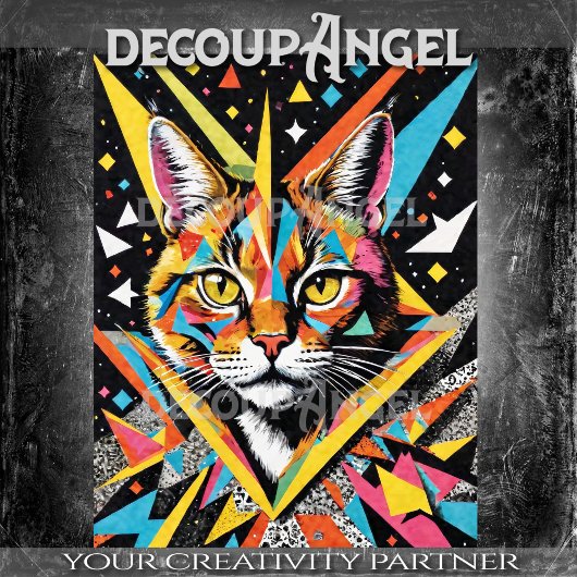 Papier Mousseline Portrait MCM de la page de découpage de chat