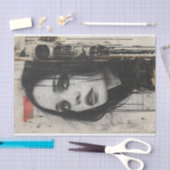 Papier Mousseline Portrait monochromatique de style Grunge (Artisanat)