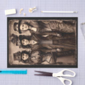 Papier Mousseline Portrait of Three Steampunk Women DX6L Decoupage (Artisanat)