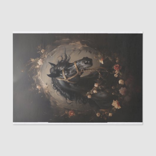 Papier Mousseline Portrait Peinture d'une heure avec Rose (Recto)