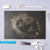 Papier Mousseline Portrait Peinture d'une heure avec Rose (Artisanat)