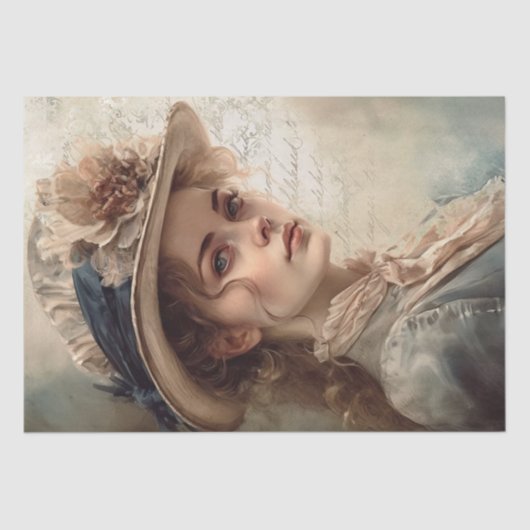 Papier Mousseline Portrait Vintage victorien (Recto)